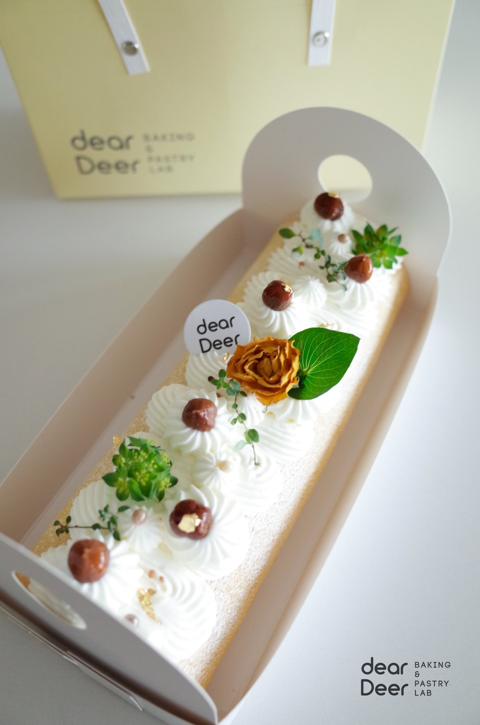 Salted Caramel Hazelnut Roll (whole roll) dearDeer Baking and Pastry Lab