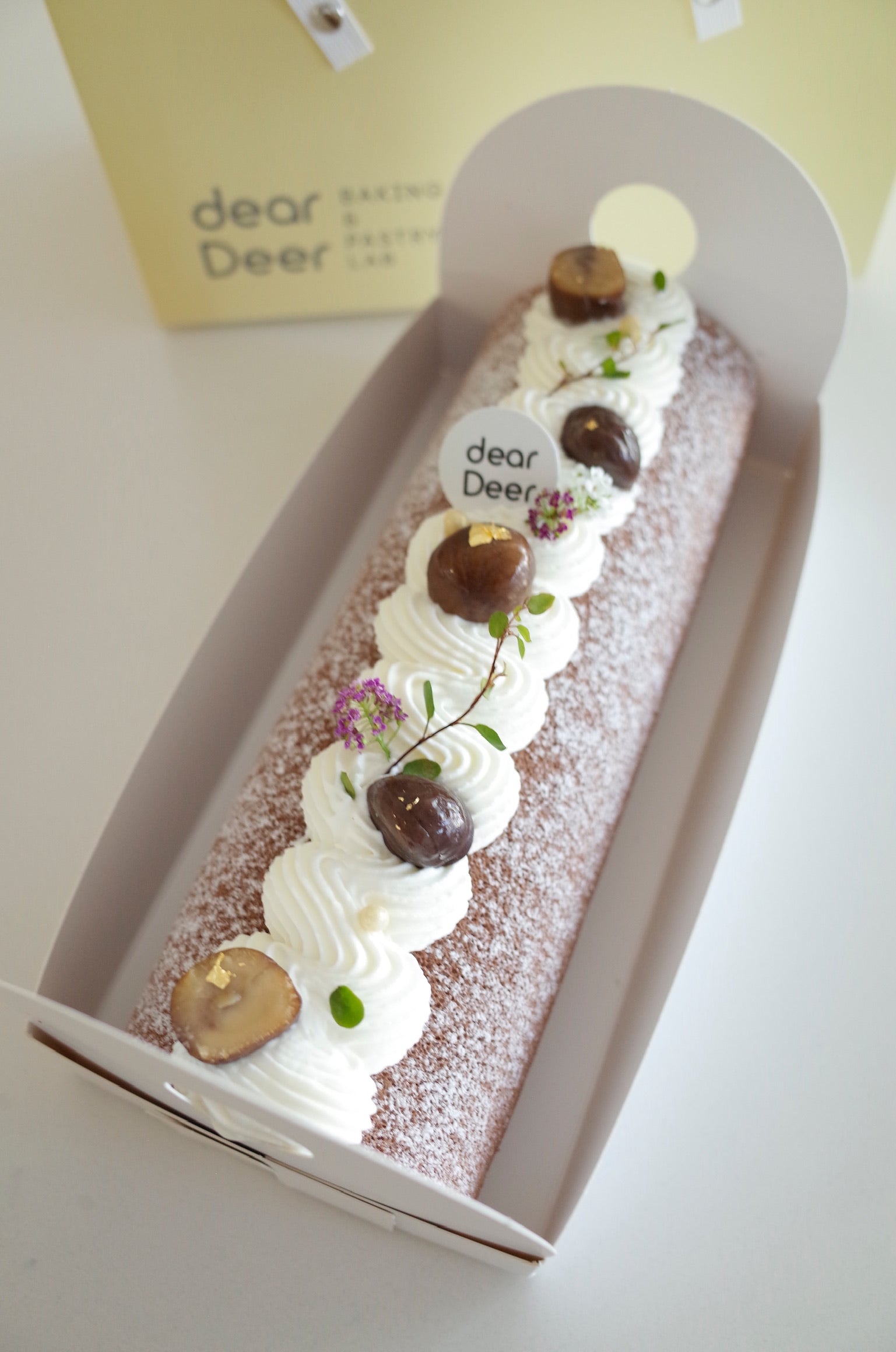 Chestnut Caramel Roll (whole roll) dearDeer Baking and Pastry Lab